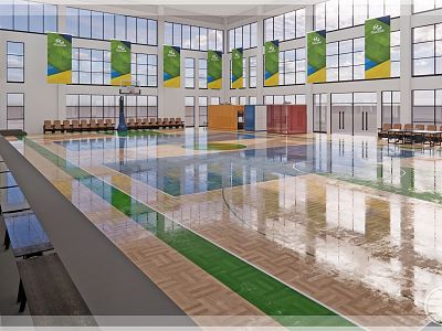 modern gymnasium 3d model