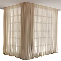 Light Beige Sheer Curtains For Modern Window With Flowing Light Filtering Minimalist Design