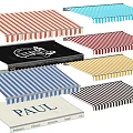 Colorful Striped Awnings With Various Designs For Outdoor Spaces And Brand Logos