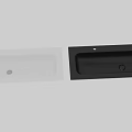 Modern White Rectangular Ceramic Washbasin With Smooth Surface And Drainage Hole