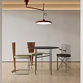 Modern Dining Table and Chair Combination 3d model