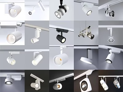 Sleek Modern Downlights And Spotlights With Various Styles For Home Ceiling Lighting 3d model