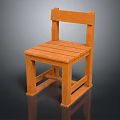 Simple Design Wooden Chair With Slatted Seat And Backrest For Home Furniture