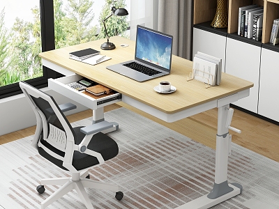 Modern desk chair lifting computer desk model