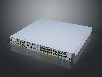 High Performance White Network Switch With Multiple Ethernet Ports For Home Office Network Setup 3d model