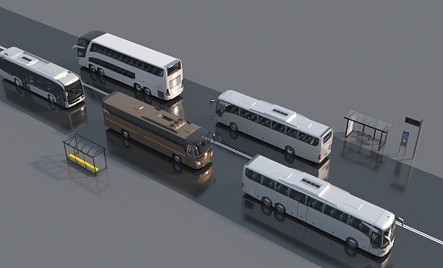 Modern Bus 3d model