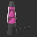 Decorative Lava Lamp With Black Base And Pink Lava In Transparent Glass Shade