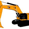 CAT Heavy Duty Tracked Industrial Excavator With Large Bucket And Cab
