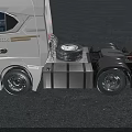 Modern Shaanxi Automobile Delong White Truck Featuring Yellow Front Accents And Cab Design