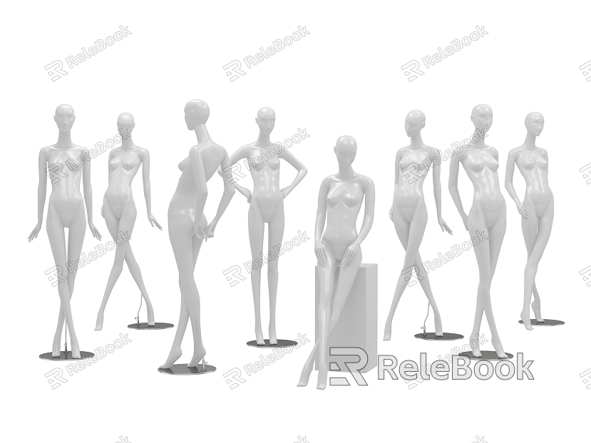 Model Human Figure Fashion Display Mall Clothing Window Display Female Pendulum Action model