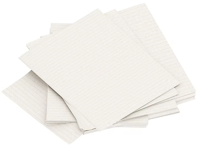Stack of White Paper Books and Magazines with Textured Surface and Clean Look 3d model