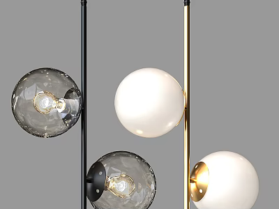 Modern Chandeliers With Glass Globe And White Sphere Design For Home Decor 3d model