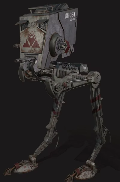 Intelligent Machine Featuring Mechanical Legs Robotic Arm And Sensor Components Design 3d model