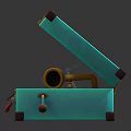 Modern record player Black record player 3d model