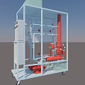 Fire system detection 3d model