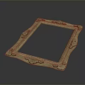 Ornate Carved Decorative Frame With Gold Accents For Home Furniture Decor