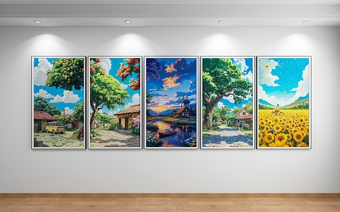 Decorative Painting Abstract Painting Landscape Painting Photo Frame Photo Wall Background Painting Propaganda Painting Art Painting 3d model