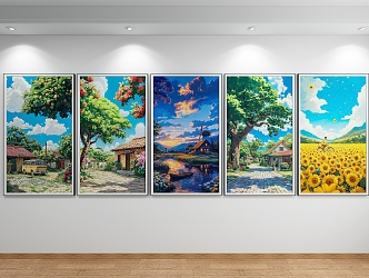 Decorative Painting Abstract Painting Landscape Painting Photo Frame Photo Wall Background Painting Propaganda Painting Art Painting 3d model