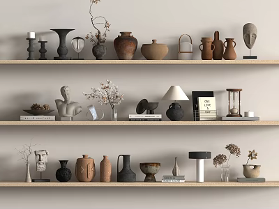 Quiet ancient ornaments combination 3d model