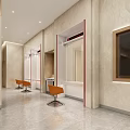 Modern Bank Lobby Interior With Spacious Design Service Counters Comfortable Seating And Digital Screens
