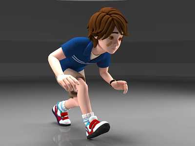 The boy who stooped to walk 3d model