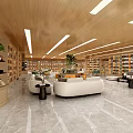 modern library 3d model