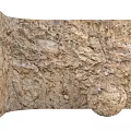 Natural Stone Component Featuring Rough Texture And Organic Architectural Surface Patterns