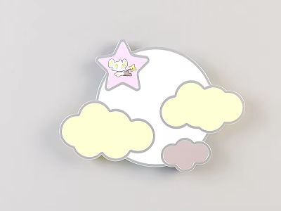 Modern cartoon children wall lamp 3d model