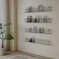 Modern Shelf Bookcase Books 3d model