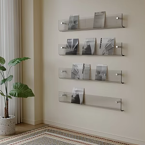 Modern Shelf Bookcase Books 3d model