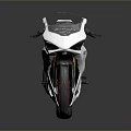 MV Agusta White Sport Motorcycle With Red Rims And Sleek Racing Design