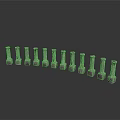 Industrial Metal Bolts Arranged In A Line For Machinery And Equipment Use