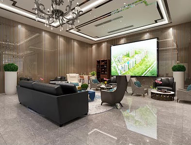 High-grade sales center 3d model