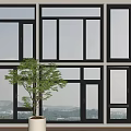 Modern windows 3d model
