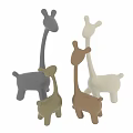 Cute Small Giraffe Ornaments With Assorted Gray Beige Brown Yellow Colors For Home Decor