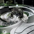 Serene Garden Landscape Design With Winding Paths Water Features And Lush Greenery