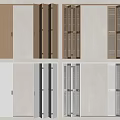Modern Interior Folding Doors With Wooden And Aluminum Louvered Design For Home Space Partition