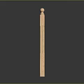 Wooden Staircase Balusters With Different Designs Round Top And Carved Details For Home Decoration