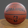Spalding Orange NBA Official Game Basketball On Wooden Surface Sports Equipment