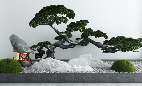 New Chinese Landscape Setches Courtyard Landscape Setches 3d model