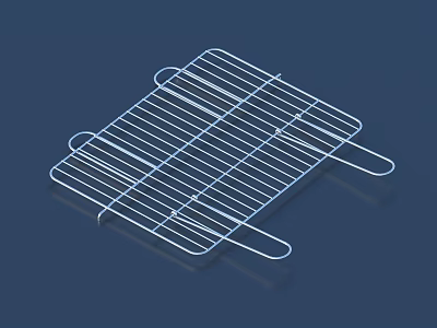 Durable Stainless Steel Grill Grate With Handles For Outdoor Barbecue Use 3d model