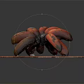 Bunch of Fresh Red and Yellow Bananas on Wooden Cutting Board