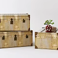 Industrial LOFT Box Ornament Logs Box 3d model