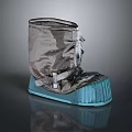 High Top Camouflage Fabric Boots With Blue Sole Adjustable Straps Modern Design