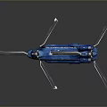 Blue Helicopter Model Featuring Detailed Rotor Blades And Realistic Exterior Design