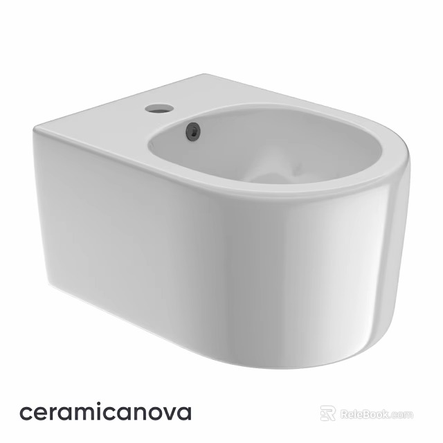 Modern White Ceramic Toilet With Sleek Design For Bathroom Interiors 3d model 