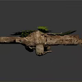 Tree Creature Character Featuring Wooden Body Green Leaves And Branched Humanoid Limbs