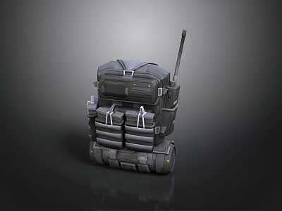 Multifunctional Wheeled Storage Box With Telescopic Handle And Multiple Compartments For Home Use 3d model