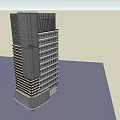 Modern Tall Office Building With Glass Facade And Modern Architectural Design
