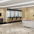 ICBC Bank Lobby Interior With Reception Desk Service Counters Chairs And Marble Floor